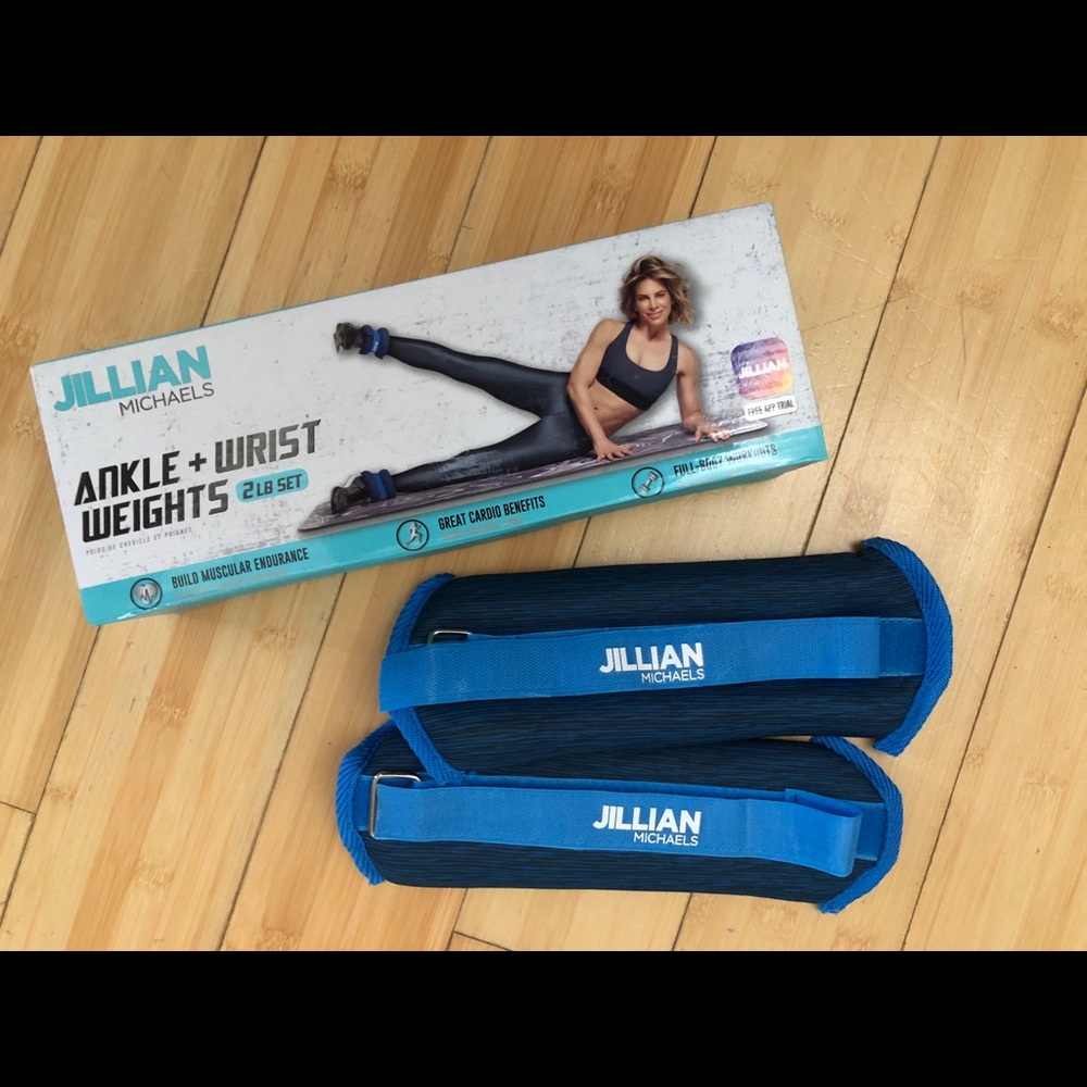 Jillian Michaels anklet / wrist weights 2lbs ( 1 pound each)
